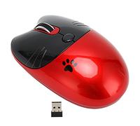 VBESTLIFE Ratón Inalámbrico, BT 5,1 y 2,4 GHz, Modo Dual, Silencioso, Ergonómico, 3 dpi Ajustables, con Modo de Suspensión Automática, para PC, Portátil y Tableta (Rojo)