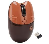 VBESTLIFE Ratón Inalámbrico, BT 5,1 y 2,4 GHz, Modo Dual, Silencioso, Ergonómico, 3 dpi Ajustables, con Modo de Suspensión Automática, para PC, Portátil y Tableta (Café)