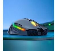 VBESTLIFE Ratón Inalámbrico Ergonómico, Ratón para Juegos Recargable por USB para Ordenador Portátil, Diseño de Rodillo Antideslizante de 5 dpi Ajustable, Fácil de Transportar para Trabajar y Jugar