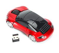 VBESTLIFE Ratón Inalámbrico para Coche de 2,4 GHz, Ratón Inalámbrico Portátil para Ordenador Portátil, Tableta, Ordenador de Oficina con Receptor Inteligente (Rojo)