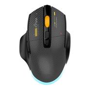 VBESTLIFE Ratón Inalámbrico para Juegos, 12800 dpi, 3 Modos 2.4G, con Cable, Ratón Inalámbrico para Juegos Bluetooth, 5 Efectos de Iluminación, Recargable, para PC, Portátil (Black)