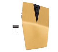 VBESTLIFE Ratón Inalámbrico Plegable, 2,4 GHz para Ordenador PC con Receptor USB para Ordenador Portátil, 6 Teclas, 800/1200 dpi, Slient (Gold)