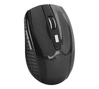 VBESTLIFE Ratón Inalámbrico, Ratón óptico Ergonómico de 2,4G para Ordenador Portátil, PC, Ordenador Portátil, 6 Botones, 1600 dpi, 3 Velocidades Ajustables (Negro)