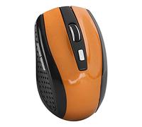 VBESTLIFE Ratón Inalámbrico, Ratón óptico Ergonómico de 2,4G para Ordenador Portátil, PC, Ordenador Portátil, 6 Botones, 1600 dpi, 3 Velocidades Ajustables (Naranja)