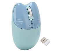 VBESTLIFE Ratón Inalámbrico Silencioso BT5.1 Modo Dual dpi Ajustable Suspensión Automática para Ordenador Portátil de Oficina Chica (Blue)