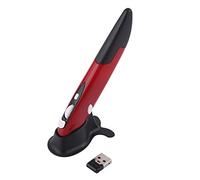 VBESTLIFE Ratón óptico Inalámbrico de 2,4 GHz, Ajustable 500/1000 dpi para Computadora Portátil, con Receptor USB, para Entrada de Escritura a Mano de Presentación PPT (Rojo)