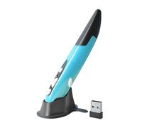 VBESTLIFE Ratón óptico Inalámbrico de Bolsillo, Lápiz óptico Inalámbrico USB de 2,4 GHz 800/1200/1600 dpi Mini Ratón de Aire de Escritura a Mano Ajustable para PC Portátil (Blue)