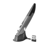 VBESTLIFE Ratón óptico Inalámbrico de Bolsillo, Lápiz óptico Inalámbrico USB de 2,4 GHz 800/1200/1600 dpi Mini Ratón de Aire de Escritura a Mano Ajustable para PC Portátil (Grey)
