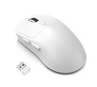 VBESTLIFE Ratón para Juegos T30, Ratón Inalámbrico Recargable de 6400DPI con 6 Botones y Cable 2,4G BT5.4 Modos 3 Modos para Ordenador Portátil y PC de Escritorio (T30 Blanca)