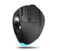 VBESTLIFE Ratón Trackball Inalámbrico con Pantalla LCD en Color (Black)