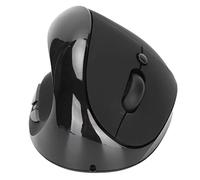 VBESTLIFE Ratón Vertical para Mano Izquierda, Ratón Vertical Ergonómico Inalámbrico 2.4G, Recargable, 800, 1200, 1600 dpi Ajustable, para Usuarios Zurdos (Negro)