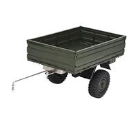 VBESTLIFE RC Trailer,RC Coche Remolque de Control Remoto Cargo Carrier para P06 Unimog Modelo RC Coche Piezas de Repuesto Accesorios (Verde)