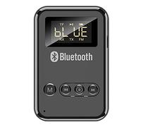 VBESTLIFE Receptor Bluetooth, Receptor transmisor Bluetooth 5.0 2 en 1, Adaptador de Audio inalámbrico Adaptador de Audio con Pantalla Digital FM para automóvil