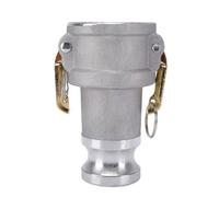 VBESTLIFE Reductor de Montaje de Manguera Camlock Tipo DA de Aluminio, en Camlock Hembra X en Contor de Abrazadera Macho para Transferencia de Agua Industrial y Gestión de Fluidos