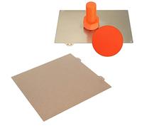 VBESTLIFE Reemplazo de Placa de Construcción de Impresora 3D para Vyper, Revestimiento de Doble Cara, para la Mayoría de los Filamentos, Pla, Petg, 265x250 Mm (Placa de Acero Dorado)