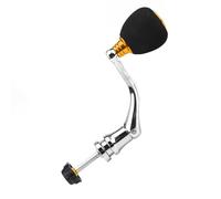 VBESTLIFE Reemplazo del del Carrete de Pesca, Perillas Eléctricas con Agarre de Brazo Basculante de Metal para Abu 6500, Perilla Antideslizante EVA Comfort, Kit de Reparación de Carrete Plateado