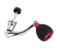 VBESTLIFE Reemplazo del del Carrete de Pesca, Perillas Eléctricas con Agarre de Brazo Basculante de Metal para Abu 6500, Perilla Antideslizante EVA Comfort, Kit de Reparación de Carrete Plateado