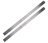 VBESTLIFE Regla de Acero, Regla de Acero Métrica de 2 Piezas con Tornillo de Bloqueo para Marcar Carpintería, Herramienta de Medición de Escala de Doble Cara para Carpinteros y Arquitectos, 50 Cm/19,7