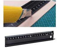 VBESTLIFE Regla de Metal Tipo L, Herramienta de Medición de Aleación de Aluminio para Medición de Longitud, Uso en Oficina, Corte en Línea Recta, Tipo L de 45 Cm (20cm)