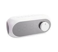 VBESTLIFE Reloj Despertador con Altavoz Bluetooth con Alarma Dual y Radio | Pantalla Digital LED con Espejo, Batería Recargable de 1200 MAh, hasta 32 GB, para Dormitorio, Escritorio, Cocina, Mesita
