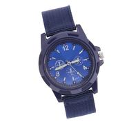 VBESTLIFE Reloj Militar Redondo Electrónico para Uso Diario, Correa de Nailon, Hebilla, Cronometraje Preciso, Adecuado para el Ejército, 1 Pieza, Estilo Militar (Blue)