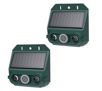 VBESTLIFE Repelente Solar de Animales, Repelente de Ciervos a Prueba de Agua para Mapaches, Ciervos, Zorrillos, Ardillas, con LED Intermitente y Sensor de Movimiento, Alarma de 120 DB (2PCS)