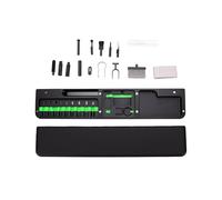 VBESTLIFE Reposamuñecas para Teclado con Kit de Limpieza Magnético, Almohadilla Ergonómica para Muñeca con Base Antideslizante de 14,17 Pulgadas, con Juego de Herramientas Limpiadoras de (BLACK)