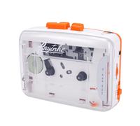 VBESTLIFE Reproductor de Casete Transparente Portátil con Radio FM (Orange)