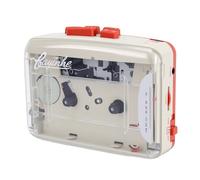 VBESTLIFE Reproductor de Casete Transparente Portátil con Radio FM (Rojo)