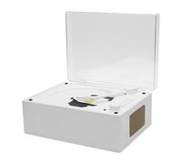 VBESTLIFE Reproductor de CD de Maleta Retro con BT 5.0 y Control Remoto | CD Multifunción Portable USB Aux Player | 3600máh y Altavoces Estéreo para Uso Doméstico (Color de Grano de Madera Blanca)