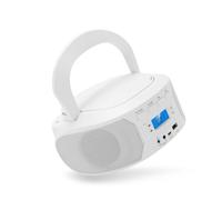 VBESTLIFE Reproductor de CD Portátil de Carga Superior, Compatible con CD R RW, Bluetooth y 3,5 Mm, Pantalla LED, FM, Reproductor USB AUX para el Hogar (Enchufe de la UE)