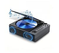 VBESTLIFE Reproductor de CD Portátil, Máquina de CD con Radio FM Bluetooth 5.1 con Control Remoto, para Reproducción de Música de Yoga en la Oficina en Casa (Black)