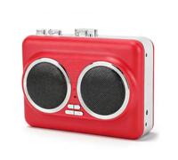 VBESTLIFE Reproductor de Cinta de Casete, Convertidor de Casete a MP3 Portátil con Altavoz Incorporado y Grabación Digital USB, Conector para Auriculares de 3,5 Mm (Rojo)