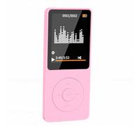 VBESTLIFE Reproductor de MP3, Reproductor de Música HiFi con Pantalla LCD de 1,8 Pulgadas con BT 5.3, FM, Grabación, Lector de Libros Electrónicos, Admite Tarjeta de 128 GB, para Deportes, (Pink)