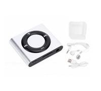 VBESTLIFE Reproductor de MP3, Reproductor de Música Portátil con Altavoz HiFi Integrado y Sonido Envolvente 3D, Cuerpo de Aleación de Aluminio, para Estudiantes y Niños (Gris-Plata)