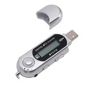 VBESTLIFE Reproductor de MP3 USB, 2.0 Compatible con Formatos MP3 WMA con Pantalla LCD, Reproductor de Música Portátil con Pilas AA para Deportes y Viajes Al Aire Libre (Silver)
