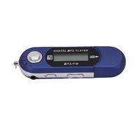 VBESTLIFE Reproductor MP3 Compacto USB 2.0 Adecuado para Aventuras Al Aire Libre Admite Tarjeta de Memoria para Fácil Transporte Negro (Blue)