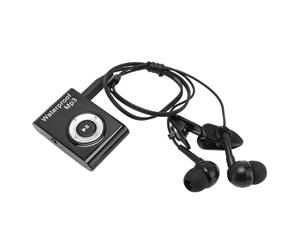 VBESTLIFE Reproductor MP3 Impermeable IPX8 para Natación, Reproductor de Música Portátil de 8 GB con Clip Subacuático de 3 Metros y Auriculares para Surf, Natación y Deportes acuáticos. (Black)