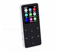 VBESTLIFE Reproductor MP3, Reproductor de Música Bluetooth 5.0 con Altavoz, Grabadora de Voz, Radio FM, Lector de Libros Electrónicos, Pantalla de 1,8 Pulgadas, para Niños, Adultos, Regalos (Silver)