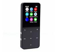 VBESTLIFE Reproductor MP3, Reproductor de Música Bluetooth 5.0 con Altavoz, Grabadora de Voz, Radio FM, Lector de Libros Electrónicos, Pantalla de 1,8 Pulgadas, para Niños, Adultos, Regalos (Black)