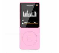 VBESTLIFE Reproductor MP3, Reproductor de Música HiFi Portátil con Pantalla LCD de 1,8 Pulgadas para Deportes, Soporte BT 5.3, Libro Electrónico, Almacenamiento de Tarjeta de Memoria (Pink)