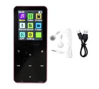 VBESTLIFE Reproductor MP3, Reproductor de Música Portátil con Pantalla Táctil Bluetooth de 1,8 Pulgadas con Reducción de Ruido, Duración de la Batería de 8 Horas para Reproducción de (Pink)