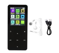 VBESTLIFE Reproductor MP3, Reproductor de Música Portátil con Pantalla Táctil Bluetooth de 1,8 Pulgadas con Reducción de Ruido, Duración de la Batería de 8 Horas para Reproducción de (Gris-Plata)