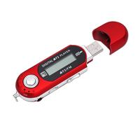 VBESTLIFE Reproductor MP3 Retro, Pantalla LCD USB 2.0 con Apagado Automático, Admite Música MP3 WMA, Visualización de Letras, para Viajes (Rojo)