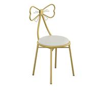 VBESTLIFE Silla de Tocador, Taburete de Maquillaje de Cuero PU con Respaldo Desmontable y Almohadillas Antideslizantes para los Pies, para Tocador de Dormitorio y Entrada (Almohadilla de