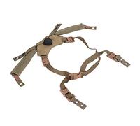 VBESTLIFE Sistema de Suspensión de Esfera de Casco Correa de Barbilla con Perilla Ajustable, Accesorios de Casco Ajustable de Nailon para Casco Fast Mich Wendy (Broncearse)