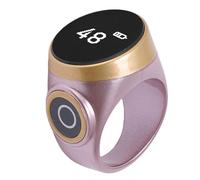 VBESTLIFE Smart Counter Ring, Digital Electronic Tasbih Zikr Ring con Pantalla LCD para Oración Islámica Musulmana, Trabajo, Deportes (Rosa Dorado)