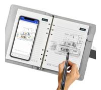 VBESTLIFE Smart Pen Notebook Conjunto con Sync y OCR en Tiempo Real, BT 5.0 Notebook Digital para Estudiar, Almacenamiento Fuera de Línea y Reproducción de Escritura a Mano para iOS (Patchwork Gris