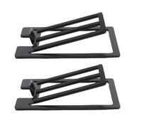 VBESTLIFE Soporte de Altavoz de Escritorio Inclinado de 2 Piezas, Soporte de Aleación de Aluminio con ángulo de 16° para Altavoces de PC de Estantería, con Almohadillas de Espuma