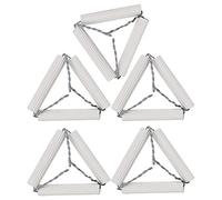 VBESTLIFE Soporte De Crisol Triangular De Arcilla De Laboratorio, 5 uds. De Tubo De Cerámica De 65mm y Alambre De Hierro, Soporte Resistente Al Calor para Química
